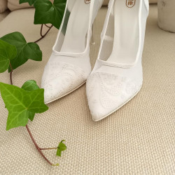 Lodičky Witt 207 biely žakard