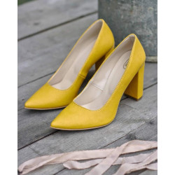 Lodičky Witt 207, žltá ekokoža