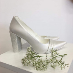 Lodičky Witt 207 TRIO, ekokoža biela perla