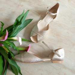 Nizky podpätok Witt 602/194, zlatá ekokoža