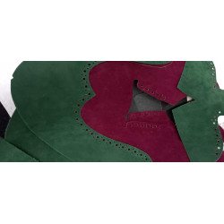 Pánske kožené topánky Witt Brogsy, zeleno bordové