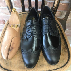 Pánske celokožené topánky Witt Brogsy čierne