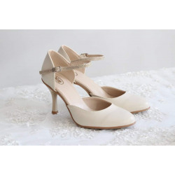 Sandále Witt 196 ekokoža latte / klasické zapínanie zlaté