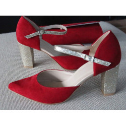 Sandále Witt 207 delené, červený semiš