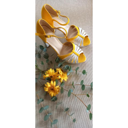 Sandále Witt K190/CHL, žltý semiš, perleťová ekokoža