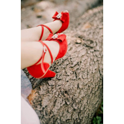 Sandále Witt K197, červený semiš