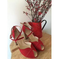 Sandále Witt K194 červený semiš